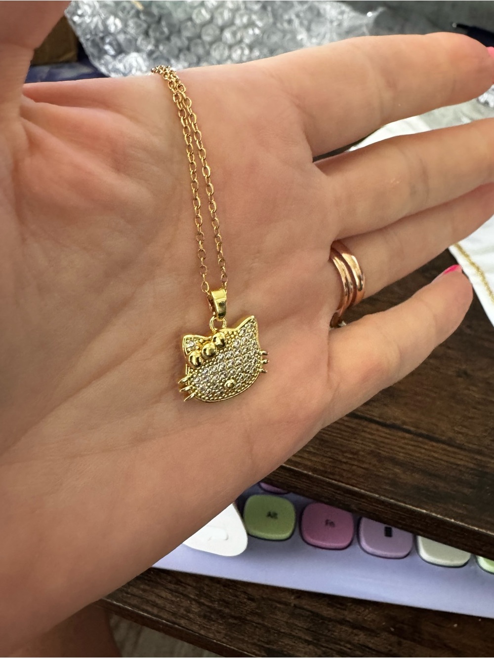Gold plated Hello Kitty Pendant Necklace - Women Jewelry